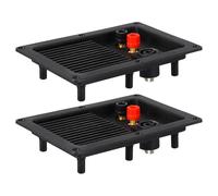 GALPADA Connecteur de Borne pour Installation Technologie Professionnelle 2pcs en Plastique Noir pour Haut-Parleur sur Boîte de Subwoofer en Environnement Bureau Ouvert
