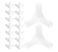 GALPADA Connecteurs de Cadre de Tente en Plastique Blanc Lot de 25 Pièces, Couplage à Trois Voies pour Tentes de Camping et Auvents, Compatibles pour Extérieur et Gazebo