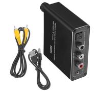 GALPADA Convertisseur Audio Numérique-analogique Optique Portable en Fer Noir pour Stéréo et TV Adaptateur Audio Optique Numérique Compact Plusieurs Styles
