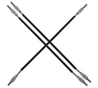 GALPADA Cordes en Acier pour Violon 4/4 Noir, Lot de 3 Pièces, Remplacement Solide Tension Constante, Accessoires Essentiels pour Cordier de Violon