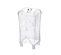 GALPADA Coton Blanc Carré Organisateur de Plastique Disques en Visible et Boîte de Rangement Qui Garde Cotons Propres et Secs pour Salle de Bain Chambre