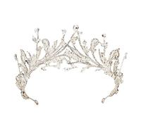 GALPADA Couronne de Mariage Cristal avec Diadème Élégant Accessoire de Coiffure pour Mariage Fête Anniversaire et Séances Photo