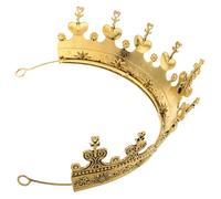 GALPADA Couronne de Roi pour Homme Style Médiéval Diadème de Déguisement pour Cosplay Accessoire de Costume Royal pour Fêtes et Mariages