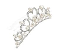 GALPADA Couronne Halo en Alliage Léger et Pratique, Diadème de Perles de Mariée Chic pour Mariage et Anniversaire, Accessoire de Costume Élégant et Délicat