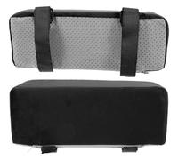 GALPADA Coussin D'accoudoir Ergonomique en Peluche et Coton PP Noir, 1 Paire, Facile à Installer, pour Soutien Confortable Bras Poignet Chaise d'avion ou Bureau