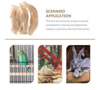 GALPADA Coussin de Nidification Jute pour Oiseaux Petits et Perroquets Matériau Confortable et Remplaçable Accessoire de pour Cage et Nichoir Protection Hivernale