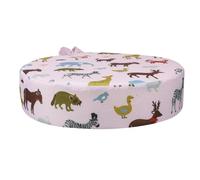 GALPADA Coussin de Siège Rond en Coton Mousse pour Garçon et Filles Housse Lavable Zippée, Rehausseur Confortable Rose pour Chaise de Salle à Manger