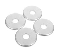 GALPADA Couvercles de Protection pour Échelles de Piscine 4 Pièces Argentées Plaques de Base pour Tuyaux de Rampe Accessoires Universels Anti-débris pour Piscine Enterrée