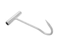 GALPADA Crochet de Levage Robuste Fer avec Manche Long pour Ouverture de Regards Portes Roulantes et Traction Outil Polyvalent pour Manutention sans Effort