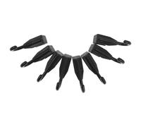 GALPADA Crochet Utilitaire en Plastique Noir pour Micro-ondes, Support Léger, Adapté pour Bureau et Chambre, Accroche Ustensiles Cuisine et Patère Murale