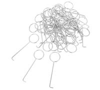 GALPADA Crochets de Levage pour Passoire d'Évier en Fer 50 Pièces, Outil de Retrait de Drain pour Évacuation Bain, Adaptés aux Professionnels de Plomberie, Crochet Plat 2,0 * 90 MM