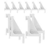 GALPADA Crochets de Support réglables en Plastique pour étagère de réfrigérateur, 10 Clips Blancs, Accessoires pour optimiser l’Espace de Rangement en congélateur