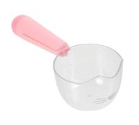 GALPADA Cuillère de Nourriture pour Animaux avec Balance Précise et Clip Scellant Cuillère de Mesure Portable pour Chiens et Chats Rose Transparente