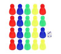 GALPADA D'échecs Accessoires Colorés 20 Pièces en Plastique Léger et Réutilisable pour Jeu de Société pour Bar ou Parties Entre Amis