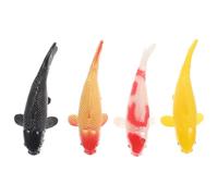 GALPADA Décor D'aquarium Réaliste 4pcs Poisson Factice Compact en PVC pour Aquarium et Petit Terrarium Finition Soignée et Design Simple et Élégant