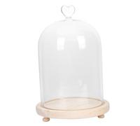 GALPADA Décor Romantique pour Bureau avec Modèle Main Couple sous Cloche Verre Base Lumineuse Ornement Élégant pour Cadeau Saint Valentin et Anniversaire