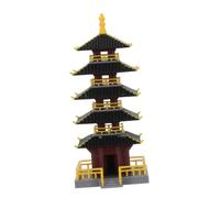 GALPADA Décoration Aquarium Pagode Tour en Plastique Style Architecture Ancienne Structure Stable et Habitat Eau-Terre pour Jardin Zen Miniature et Bureau