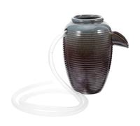 GALPADA Decoration Ceramic Jar Fountain Spitter for Fish Tank Outdoor Garden Landscape Ornament with Efficient Water Circulation System Weather Resistant Material No Pump Required