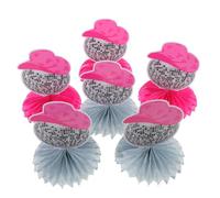 GALPADA Décoration en Papier Nid D'abeille Disco Chapeau Cowboy pour Fête à Thème, Pliable et Sûr, Ensemble 1 Set pour Soirée Disco ou Anniversaire