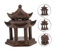 GALPADA Décoration Miniature Jardin Pavillon Céramique Double Hexagonal Ornement Aquarium Paysage Décoratif pour Aquarium et Terrarium