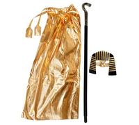 GALPADA Déguisement Garçon Fille Set Costume Égyptien Halloween avec Masque Canne et Cape pour Carnaval et Cosplay