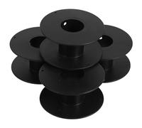 GALPADA Dérouleur de cable, bobine de cable, lot de 4, plastique noir, grande capacité, outil polyvalent, pour fil plastique et fil d'acier, usage extérieur