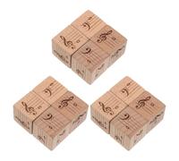 GALPADA Dés Musicaux à Cinq Lignes 12 Pièces en Bois pour Débutants | Apprentissage la Lecture de Notes, Identification des Notes, pour Élèves en Classe, Lot de 12 Pièces