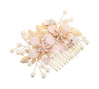 GALPADA Diadème De Peigne De Cheveux De Mariée Combs De Cheveux En Strass Accessoires Chignons Peignes à Cheveux De Mariage Rhumestone Crystal Hair Peigne Peignes De Mariée Doré Métal