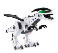 GALPADA Dinosaure Électrique Mécanique Grand Format Fonction Spray de Brouillard Dinosaure Décoratif Blanc pour Bureau et Exposition Figurine Robotique Animée pour Garçon et Filles