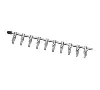 GALPADA Distributeur Air pour Aquarium avec Vanne Métal Régulateur de Débit à Levier Répartiteur Multi-Voies Compact pour Pompe à Air Gestion Silencieuse et Distribution Équilibrée de