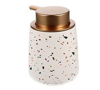 GALPADA Distributeur de Céramique pour Salle de Bain Bouteille Rechargeable pour Shampoing Gel et Lotion Accessoire Pratique et pour Voyage et Usage