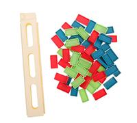 GALPADA Domino Bloc Éducatif Plastique avec Clip Colorées pour Garçon Fille Jeu Manuel DIY et Sécurisé Cadeau Activité Créative Garçon Fille Ans Couleur Aléatoire Couleur Aléatoire