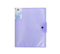 GALPADA Dossier de Fichiers Pvc Pourpre A3 20 Pages, Transparent Double Face, Étanche, Organisateur de Rapports pour Écoles et Entreprises Couleur Aléatoire
