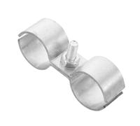 GALPADA Double Pipe Clamp Fer Galvanisé Résistant Fixation Tube Double pour Tuyaux et Câbles Clip Pratique pour Bateaux Camping-car et Usage Industriel Connexion Stable