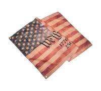 GALPADA Drapeau Commémoratif Américain 4 Juillet, Polyester Beige Résistant à L'abrasion avec Œillets Renforcés, Décoration Patriotique pour Célébration Extérieure