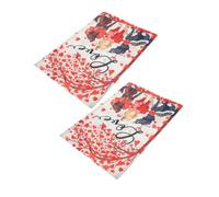 GALPADA Drapeau de Jardin Double Face Saint-Valentin 2 Pcs Décor Extérieur Rose Couronne Tissu Résistant à L’Usure Motifs « Bienvenue à Notre Piscine » Décoration Festive pour Pelouse
