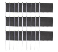 GALPADA Drapeau Vierge à Main Mini Noir 50pcs en Polyester et Plastique, Drapeau Graffiti Soi-même, pour Décorations de Fête DIY
