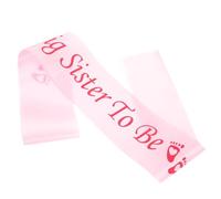 GALPADA Écharpe Accessoire Élégant et Confortable pour Grosse Sœur Facile à Porter en Satin Rose pour Fête Prénatale Baby Shower