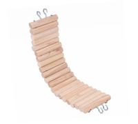 GALPADA Échelle Bois pour Hamster et Oiseaux Pont Suspendu pour Rongeurs Escalade pour Petits Animaux Support Exercice Coordination