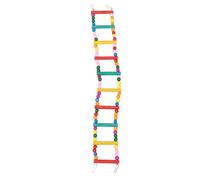 GALPADA Échelle en Bois Coloré pour Petits Oiseaux et Perroquets, Échelle d'escalade Suspendue pour Développer Les Compétences et L'agilité des Calopsittes