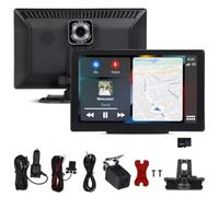 GALPADA Écran Portable 9 Pouces Noir en Plastique pour Voiture | Navigation Simple, Commande Vocale, Connexion sans Fil, Transmission Fm, Installation Facile
