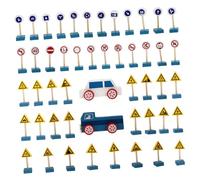 GALPADA Éducatif Bois pour Garçon Fille Ans de Panneaux Routiers Simulés et Portable pour Apprentissage Sécurité Routière