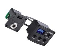 GALPADA Égaliseur Eq 3 Bandes pour Ukulélé Micro Piézo Intégré, Écran Lcd Affichage Tuner Chromatique, Préampli Amplificateur Compact pour Réglage Précis en Environnement Bruyant