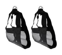 GALPADA Élingue de Pesée Pratique pour Chien en Nylon Noir 2pcs Double Poignée Levage Confortable pour Petits Animaux et