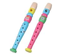 GALPADA en Plastique pour Enfants - 2 Pièces De Petites Flûtes à Bec en Bois - Piccolo à Six Trous pour Apprentissage Musical Éducatif pour Bébé Et Tout Petits