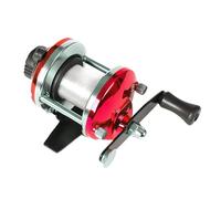 GALPADA Enrouleur de Ligne de Pêche Rouge Structure Réglable, Capacité 0,28mm/50m, Bobineuse Facile à Utiliser pour Pêche la Ligne en Mer