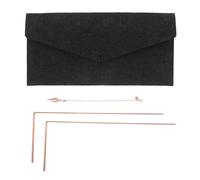 GALPADA Ensemble 3 Pièces Baguettes de Sourcier en Laiton pour Chasse aux Fantômes et Détection d'eau et d'or, Pendule en Métal avec Paquet en Feutre, Kit Portable pour Exploration