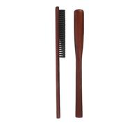 GALPADA Ensemble Chausse-pied Long en Bois 39 Cm et Brosse à Vêtements Manche Bois pour Costumes et Manteaux, Kit D'entretien Textile et Chaussures, Accessoire Pratique pour Hôtel