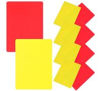 GALPADA Ensemble de 10 Cartes d'Arbitre de Football en PVC Lisse Cartons Rouges et Jaunes Standard 5 Pièces de Chaque Couleur Matériel Robuste et Flexible pour Matchs et Entraînements