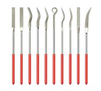 GALPADA Ensemble de 10 Fichiers Diamantés Miniatures pour Sculpture sur Bois et Plastique, Outils Antirouille pour Ponçage de Surface et Modélisation DIY